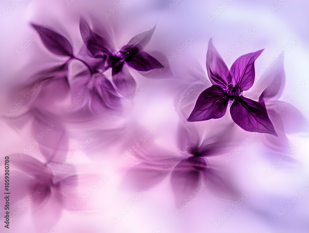 custom made wallpaper toronto digitalAbstract floral design featuring soft purple flowers against a dreamy background.