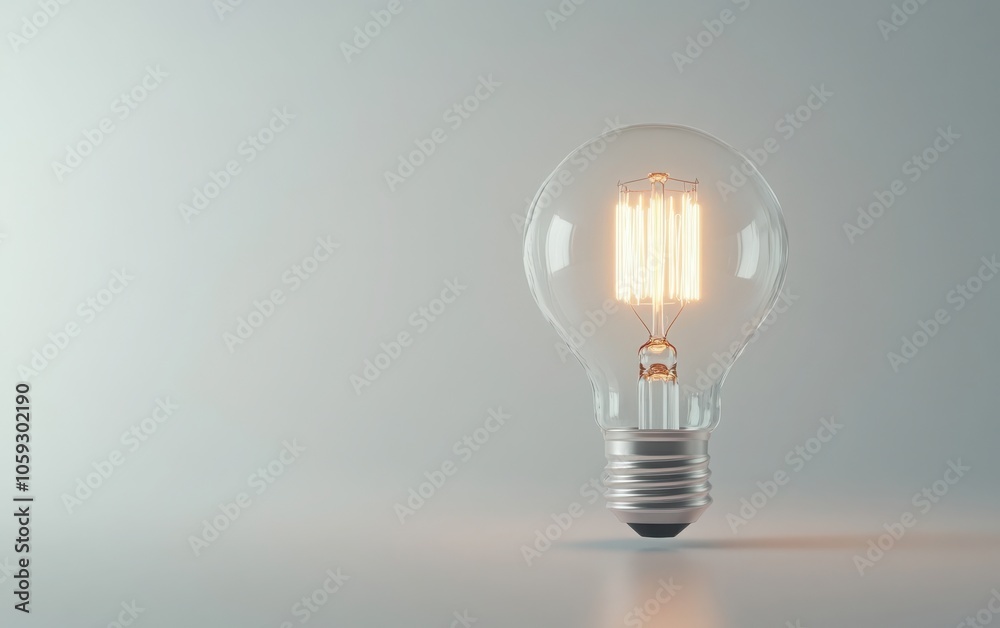 A classic light bulb, isolated against a clean white background A classic light bulb, isolated against a clean white background
