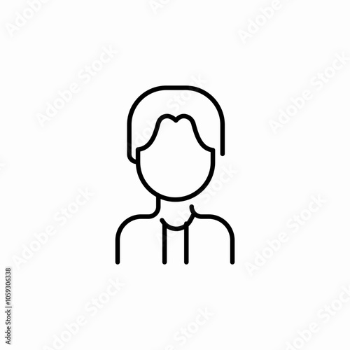 boy male user icon sign vector