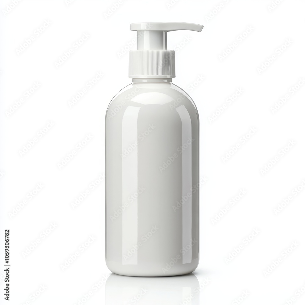A sleek white pump bottle designed for lotions or liquids, showcasing a minimalist aesthetic suitable for modern home or beauty products. A sleek white pump bottle designed for lotions or liquids, showcasing a minimalist aesthetic suitable for modern home or beauty products.