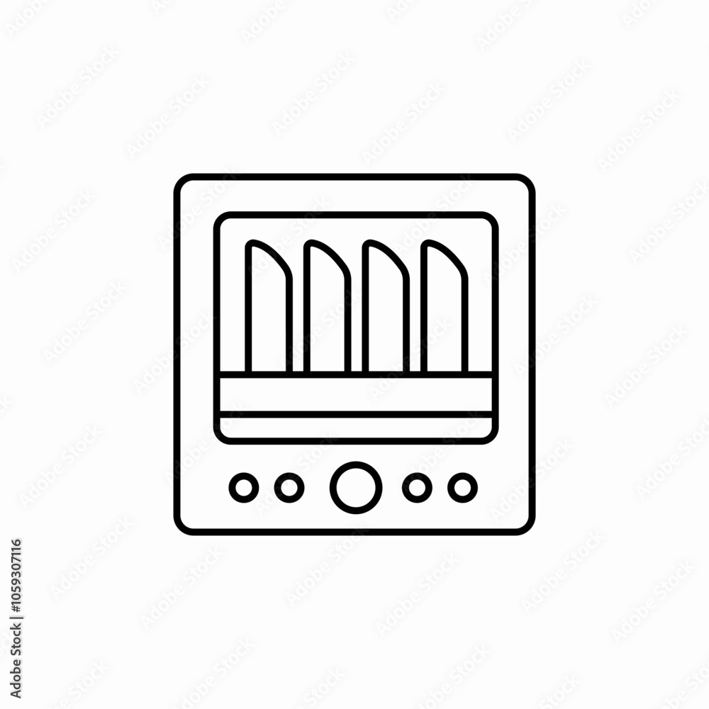heating system control wall icon sign vector heating system control wall icon sign vector