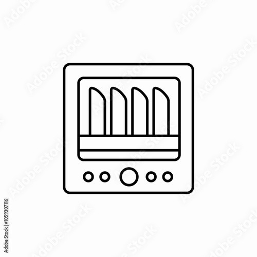 heating system control wall icon sign vector