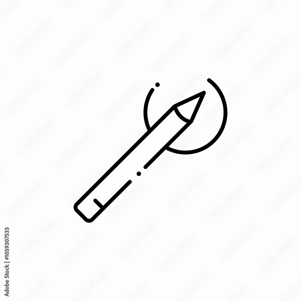 makeup pencil icon sign vector makeup pencil icon sign vector
