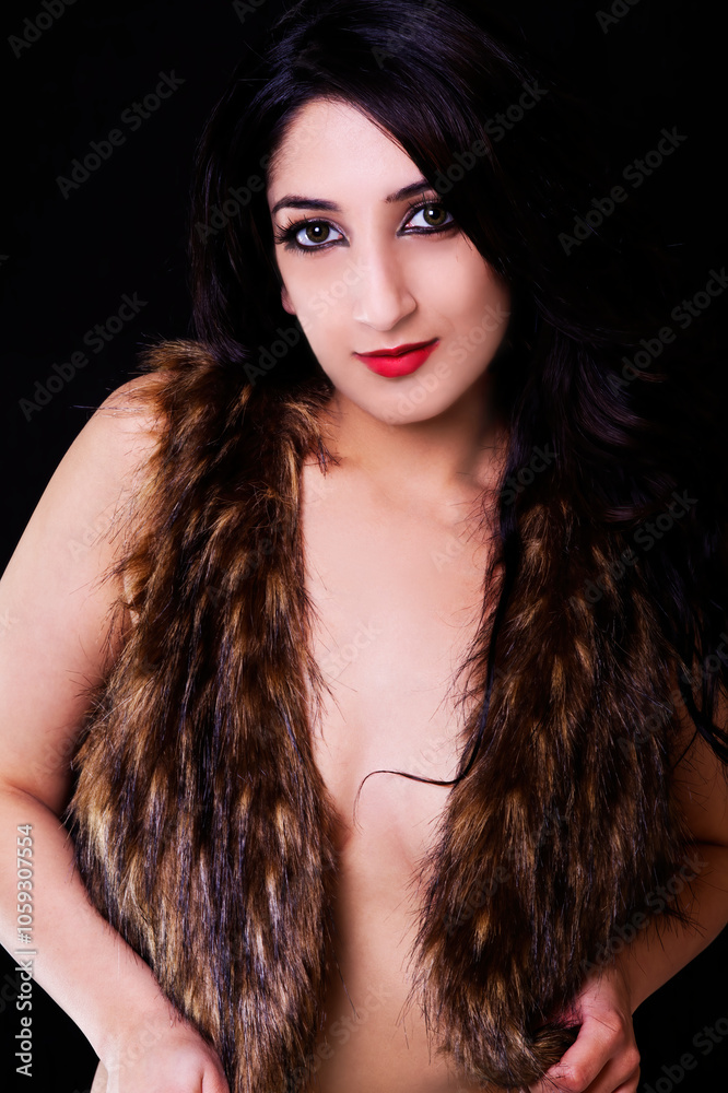 Attractive East Indian Woman With Open Vest Attractive East Indian Woman With Open Vest