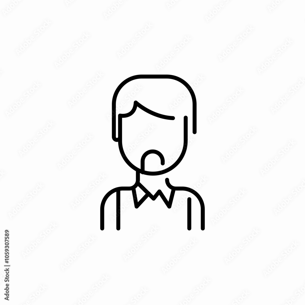 male moustache man user icon sign vector male moustache man user icon sign vector