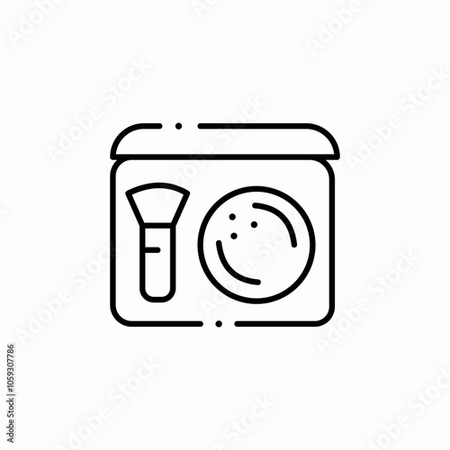 powder cosmetics makeup icon sign vector