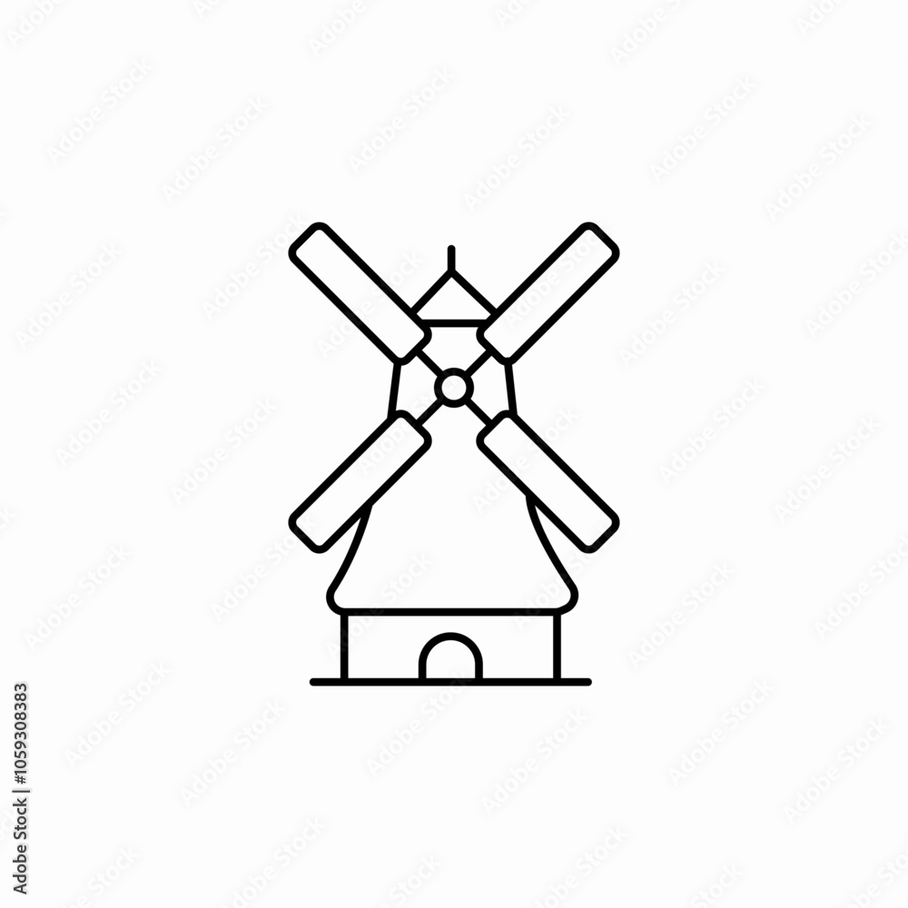 wind mill icon sign vector wind mill icon sign vector