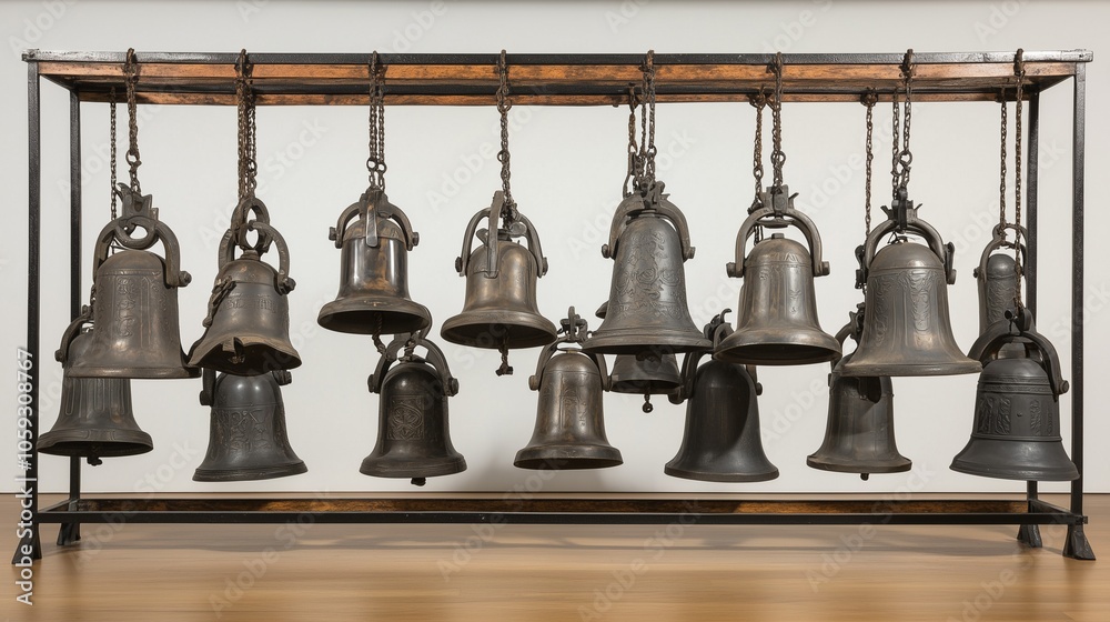 Obraz premium Ancient Buddhist Ritual Bells