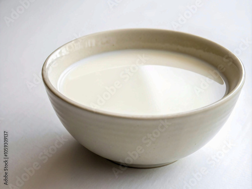 Milk in a Ceramic Bowl