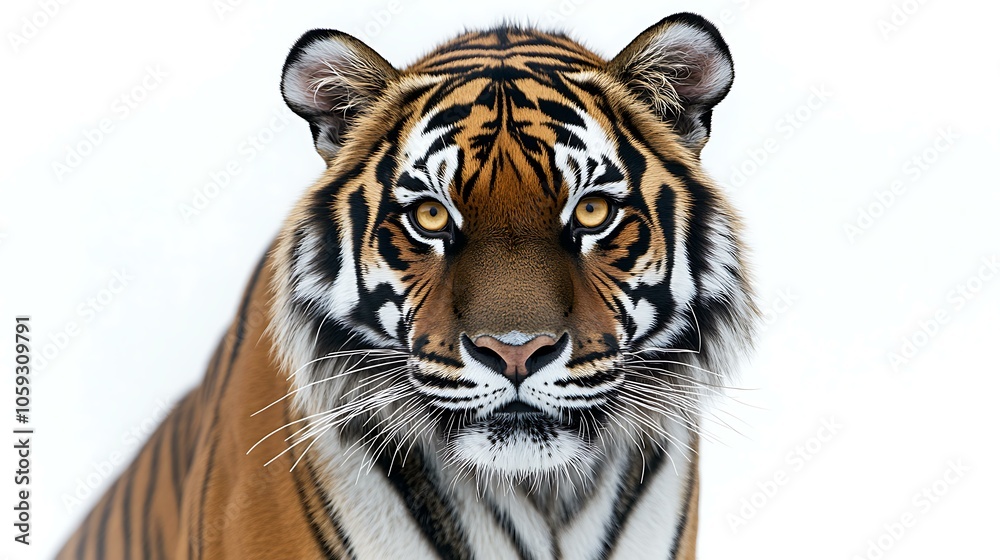 Obraz premium Majestic Bengal Tiger Captivates with Intense Gaze