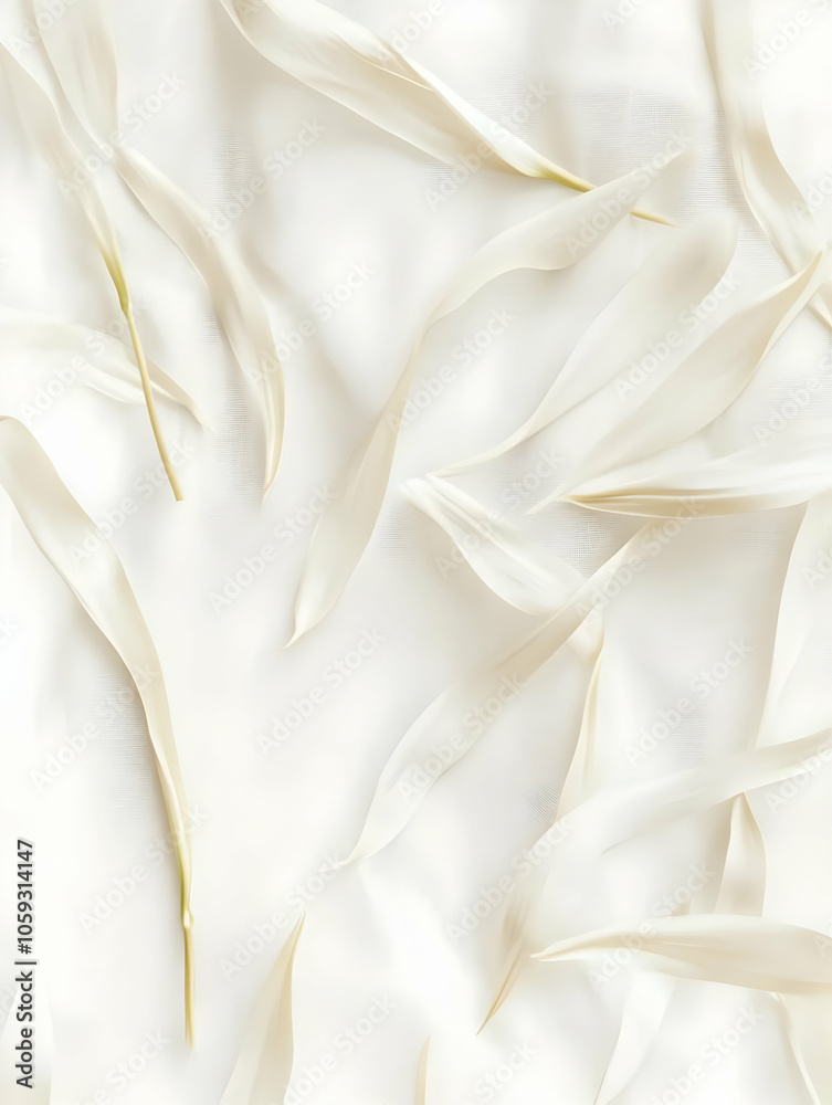 A serene arrangement of delicate white petals on a soft background. A serene arrangement of delicate white petals on a soft background.