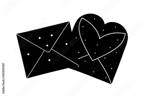 Valentine Envelopes | isolated vector illustration on white background