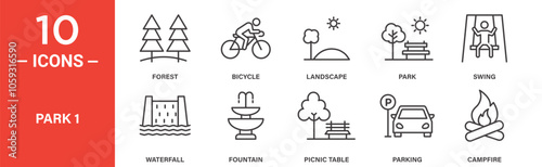 Park and Outdoor Recreation Icons