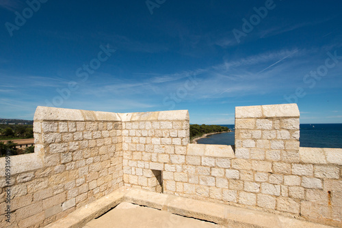 Saint Honnorat fortified monastery at Lerins Abbey, Cannes, France photo