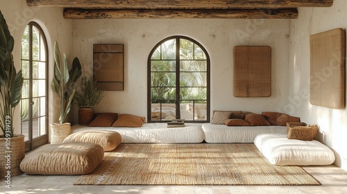 Rustic Farmhouse Interior with Vintage Furniture