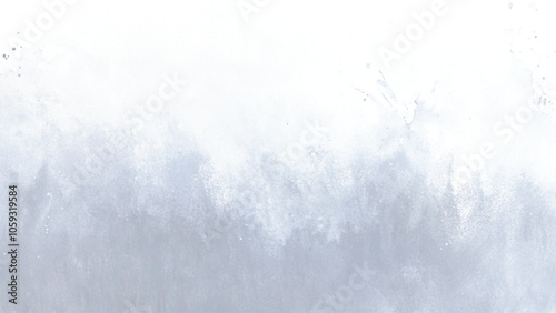 Silver, grey watercolor textured on white paper background. silver watercolor painting textured design on white background. Paint leaks and Ombre