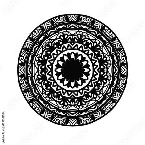Ornamental round ornament, luxury mandala design, Decorative pattern in oriental style. 