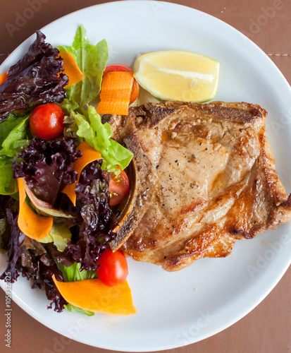 Delicious dish with pork and various vegetables