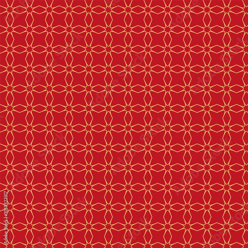 red pattern with flowers