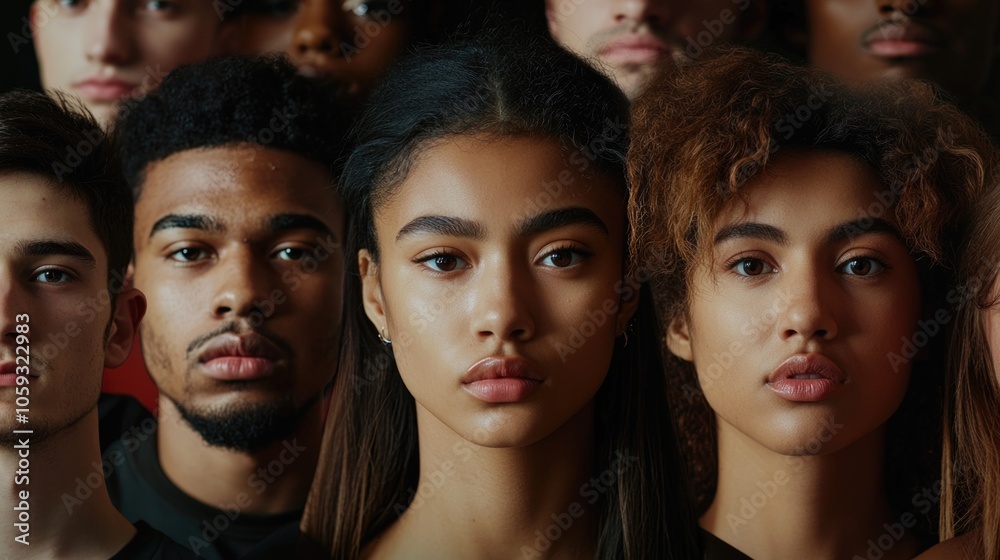 A collection of diverse youth portraits in monochrome, conveying a modern and trendy vibe. A collection of diverse youth portraits in monochrome, conveying a modern and trendy vibe.