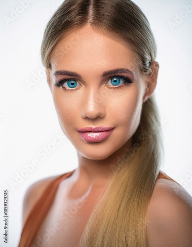 Retrato de una mujer de cabello largo