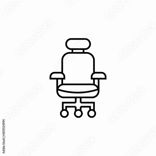 office armchair seat icon sign vector