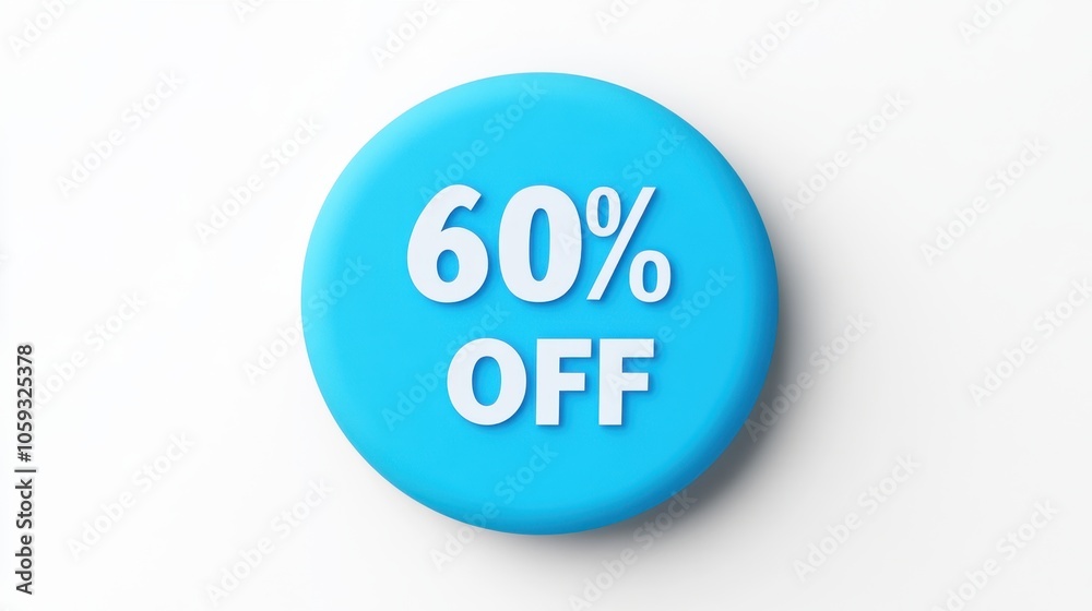 Blue circular button with the text Blue circular button with the text