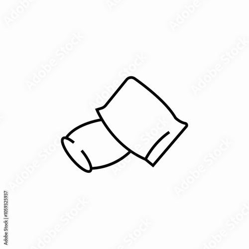 soft pillows icon sign vector
