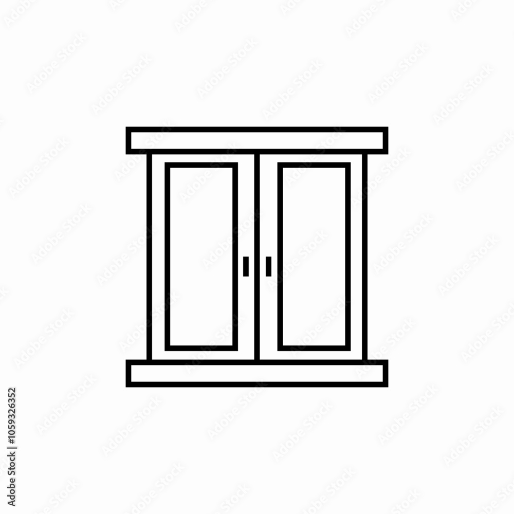 wardrobe cabinet icon sign vector wardrobe cabinet icon sign vector