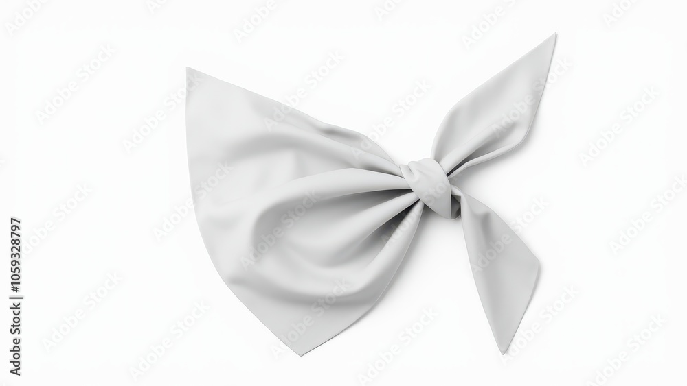 Naklejka premium Realistic bandana mockup with lifelike fabric folds and a soft finish, ideal for branding or custom designs. Great for ecommerce and design presentations.