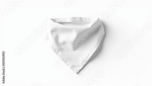 Bandana mockup in high resolution, showing realistic fabric folds and soft texture. Perfect for showcasing designs or branding on bandanas in a professional, photorealistic setting.