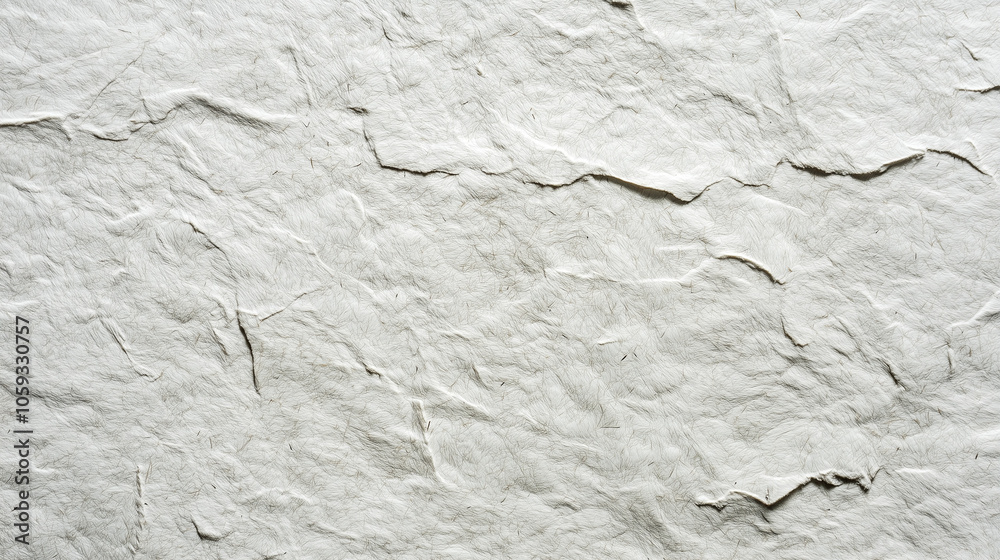 Naklejka premium Crumpled white textured paper background