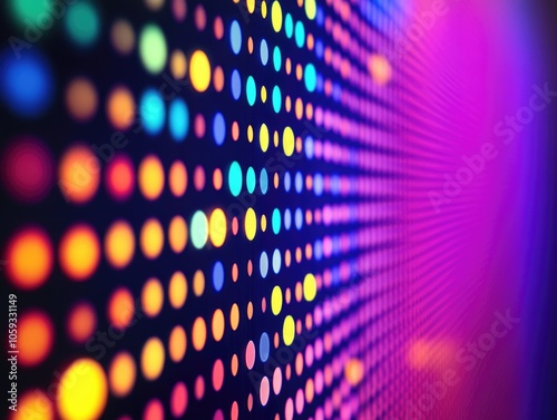 Bright multi-colored dots forming a digital background, ideal for modern tech or gaming themes.