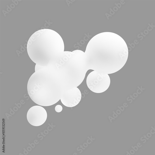 3d liquid blob shape. Abstract organic sphere graphic design. Lava lamp fluid bubble. Metaball geometric form element for banner illustration. Floating white and smooth bounce y2k geometry isolated.
