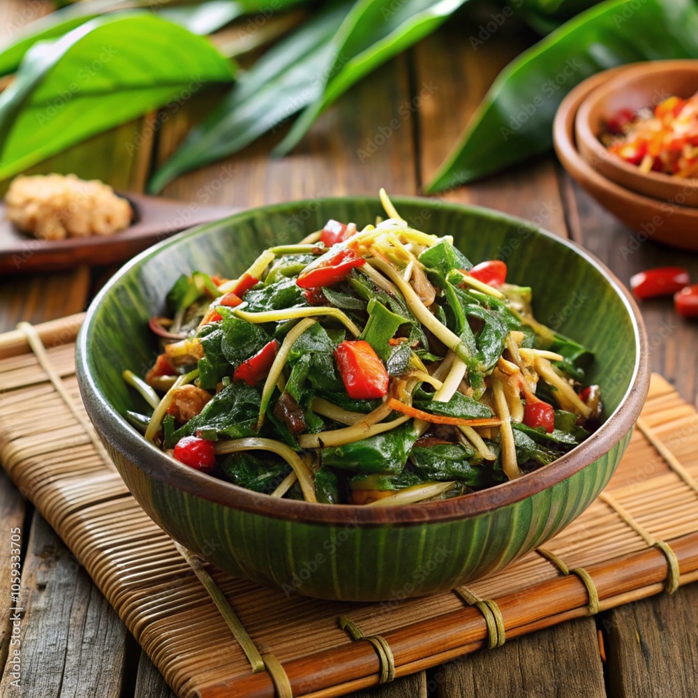 A bowl of traditional salad dish. generative ai A bowl of traditional salad dish. generative ai