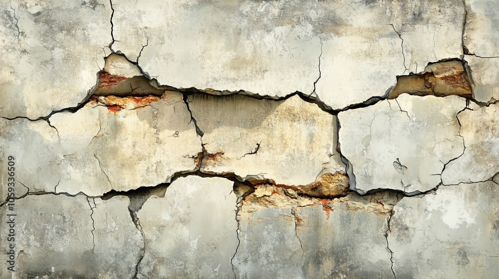 Obraz premium Cracked Wall Texture for Background Use
