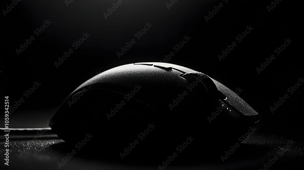 Outline of a computer mouse in black Outline of a computer mouse in black