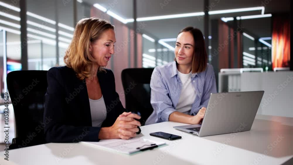 People Talking In Recruiting Interview Meeting People Talking In Recruiting Interview Meeting