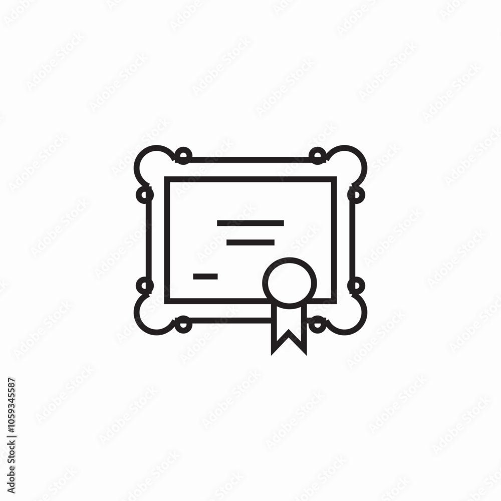 diploma in frame icon sign vector diploma in frame icon sign vector