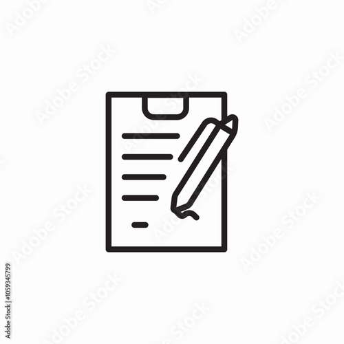 documnet signature icon sign vector