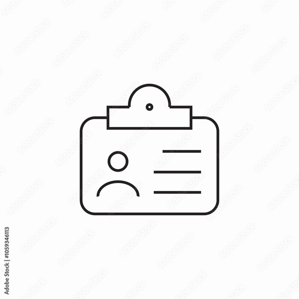 id badge icon sign vector id badge icon sign vector