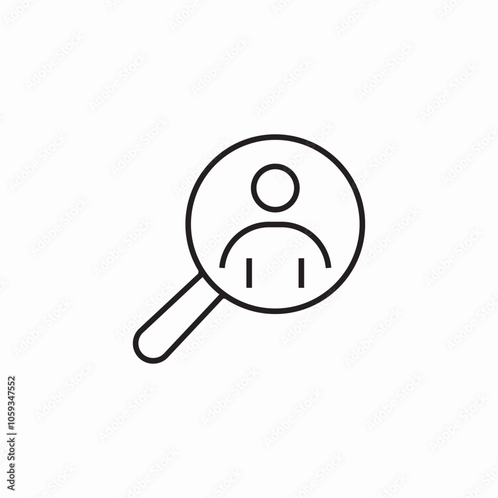 recruitment search icon sign vector recruitment search icon sign vector