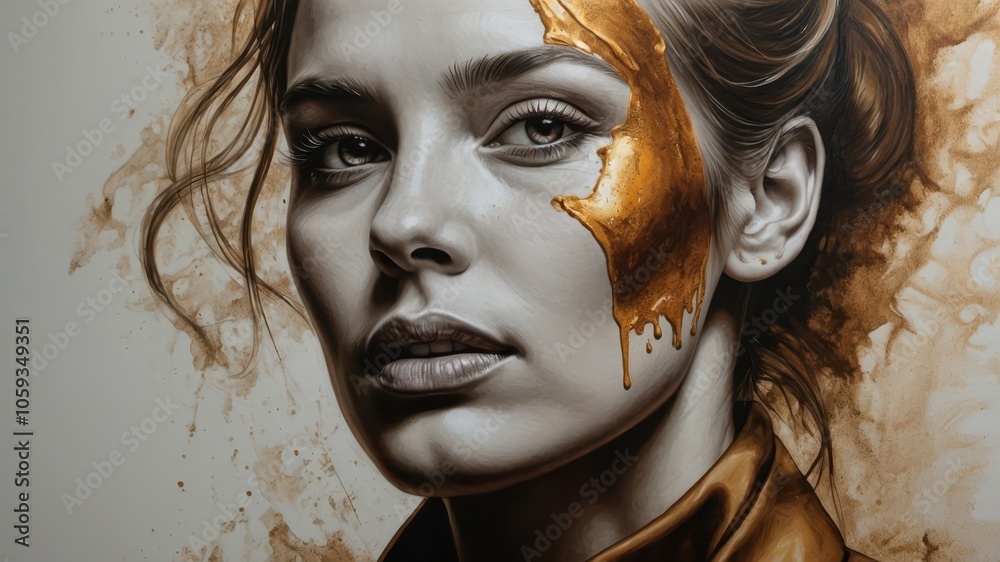 Portraits of Coffee Realism. Golden Inspiration Portraits of Coffee Realism. Golden Inspiration