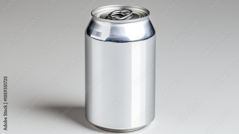 Aluminum Beverage Can Mockup Empty Realistic Silver Aluminum Beverage Can Mockup Empty Realistic Silver