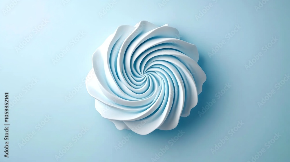 Abstract Swirling Blue and White 3D Shape Design Abstract Swirling Blue and White 3D Shape Design