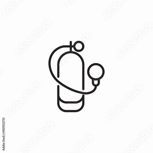 air balloon diving icon sign vector