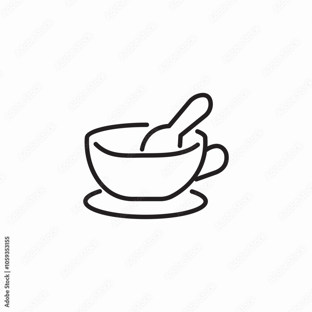 cup spoon icon sign vector cup spoon icon sign vector