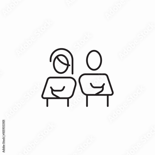 couple resentment quarrel icon sign vector