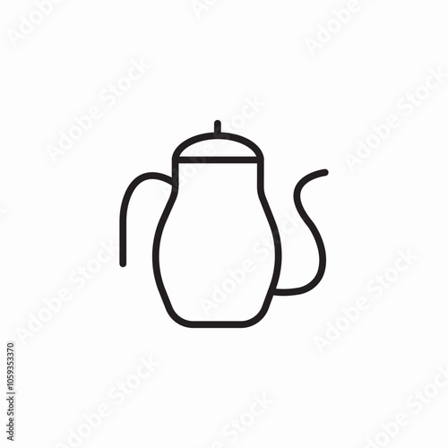 eastern teapot icon sign vector