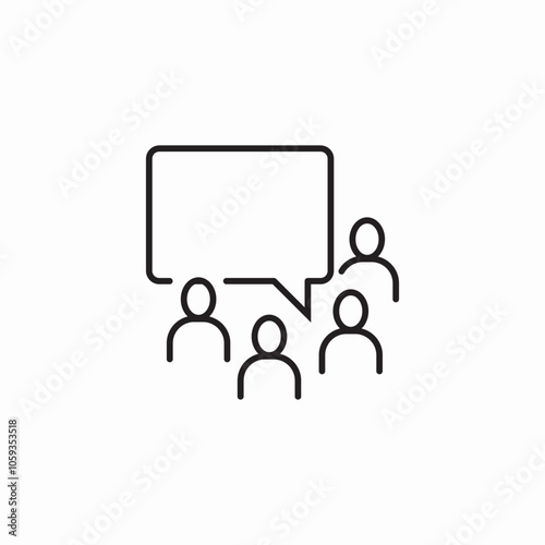 group talk icon sign vector